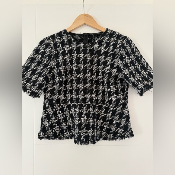 Zara Tweed Peplum Top, size medium - Picture 3 of 10